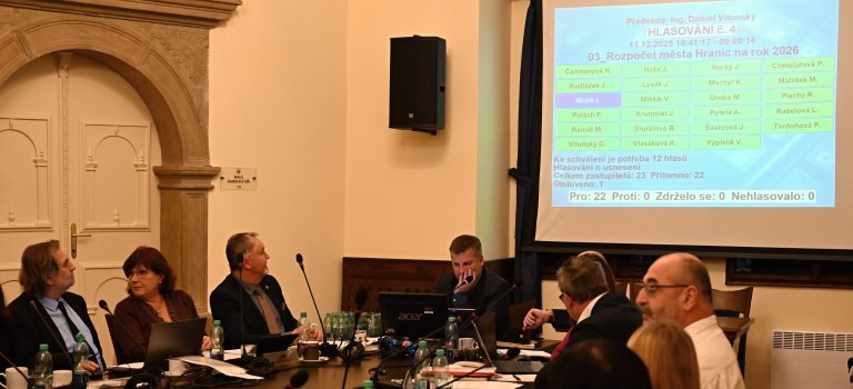 Zastupitelé schválili provozní rozpočet města.