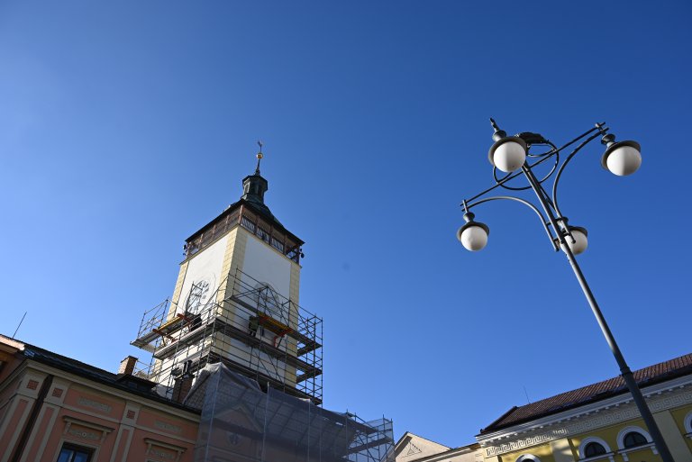 Opravená věž Staré radnice