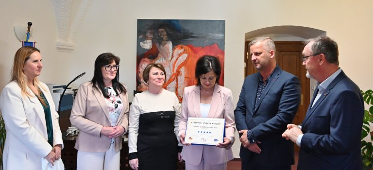 Domov seniorů převzal nejvyšší certifikát Značky kvality