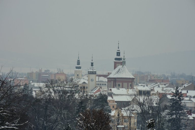 Střed města z jihu