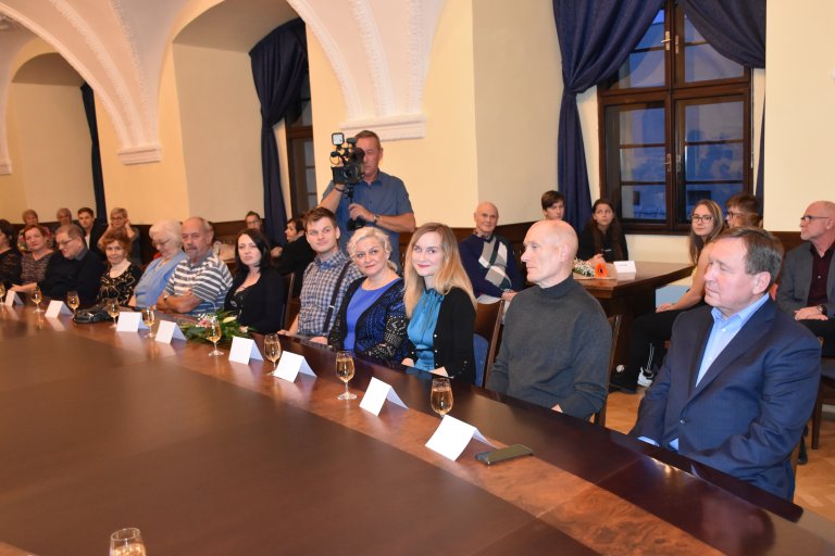 Tři z oceněných E. Sohlich, J. Bartoš a čtvrtá zprava M. Lásková